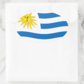 Uruguay-vlaggen Ovale Sticker (Tas)