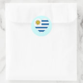 Uruguay-vlaggenhart Ronde Sticker (Tas)