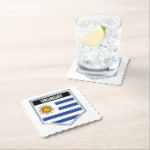 Uruguay-vlaggenschild Kartonnen Onderzetters (Insitu)