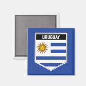 Uruguay-vlaggenschild Magneet (Voorkant / Achterkant)