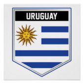 Uruguay-vlaggenschild Perfect Poster (Voorkant)