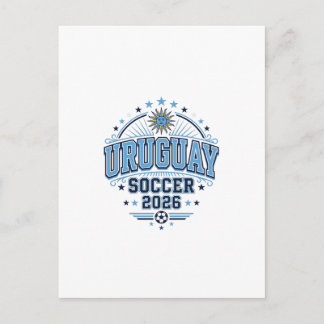 Uruguay Voetbal 2026 Voetbal Vet Land Typografie Briefkaart