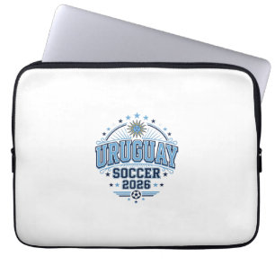 Uruguay Voetbal 2026 Voetbal Vet Land Typografie Laptop Sleeve