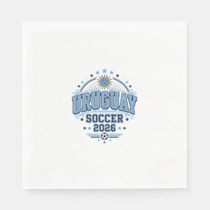 Uruguay Voetbal 2026 Voetbal Vet Land Typografie Servet