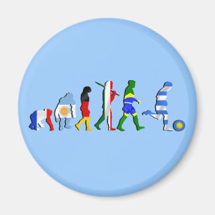 Uruguay voetbal football Evolutie futbolle cadeaus Magneet