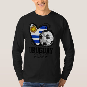 Uruguay Voetbal Uruguayaanse Vlag Liefde Land Trot T-shirt