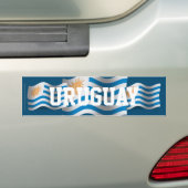 Uruguay-Waving-vlag Bumpersticker (Op auto)