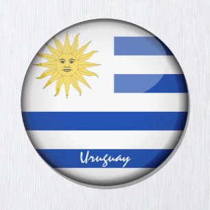 Uruguayaanse vlag en Uruguay - sport- en sportfans Magneet