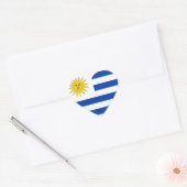 Uruguayaanse vlag hart sticker (Envelop)
