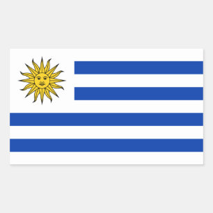 Uruguayaanse vlag rechthoekige sticker
