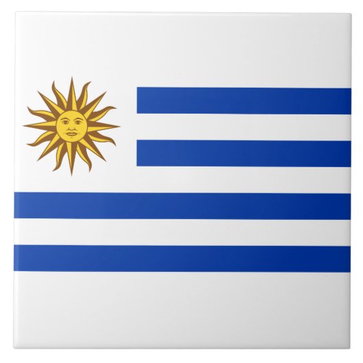 Uruguayaanse vlag tegeltje (Voorkant)