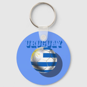 Uruguayaanse vlag van de Uruguay-logo futbol voetb Sleutelhanger
