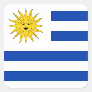 Uruguayaanse vlag vierkante sticker