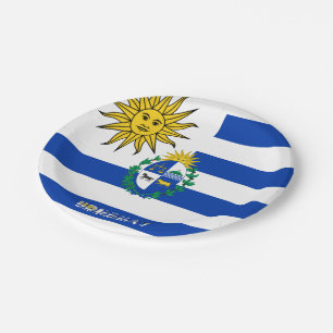 Uruguayaanse wapenschild papieren bordje