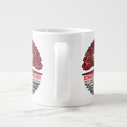 Uruguayisch Schweizer Schweiz Baum Wurzel Extra Grote Beker (Achterkant)