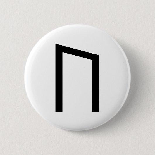 URUZ RUNE RONDE BUTTON 5,7 CM (Voorkant)