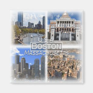 US0141 Amerika, Verenigde Staten, Boston, Koelkast Magneet