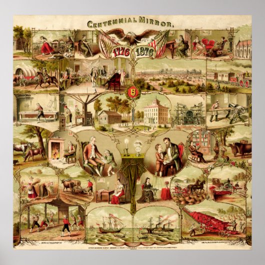 US 1776-1876 POSTER (Voorkant)