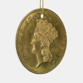 "US 1854, Ornament met drie dollar" (Rechts)