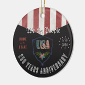 US 250 Home of the Brave Eagle Keramisch Ornament (Links)