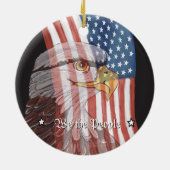 US 250 Home of the Brave Eagle Keramisch Ornament (Achterkant)