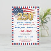 US 250 Years Anniversary Party Invitation (Debout devant)