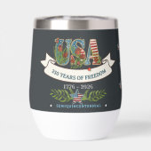 US 250 Years of Freedom Elegant Stemless  (Achterkant)