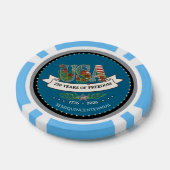 US 250 Years of Freedom Light Blue & Navy Poker Chips (Enkel)