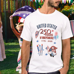 US 250e verjaardag Gnome Klassiek Licht T-Shirt