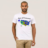 US - Age of Consent Map! T-shirt (Voorkant volledig)