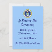 US Air Force Dining-in Invitation Kaart (Achterkant)