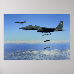 US Air Force F-15E Strike Eagle vliegtuig Poster