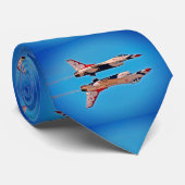 US Air Force Jet Airplanes Thunderbird F16 USAF Stropdas (Opgerold)