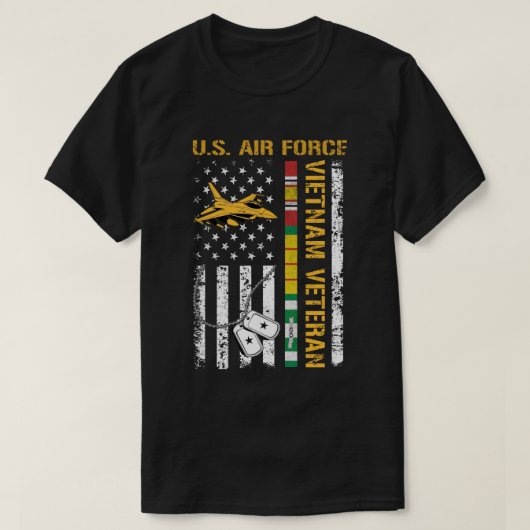US Air Force Vietnam Veteran, USAF Veteran, VS Fl. T-shirt (Design voorkant)