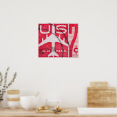  US Air Mail Travel Poster (Keuken)