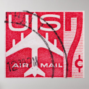  US Air Mail Travel Poster