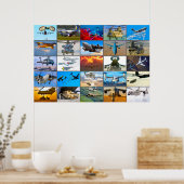 US AIRLIFT AVIATION "MONTAGE" POSTER (Keuken)