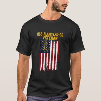 US Alamo LSD-33 Dock Landing Ship Veteran Veteran  T-shirt