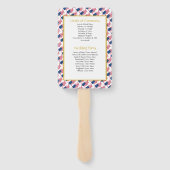 US AMERICA Christelijk Aangepast huwelijksprogramm Handwaaier (Achterkant)