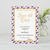 US AMERICA Custom Christelijke bruiloft Save The Date (Staand voorkant)