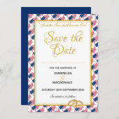 US AMERICA Custom Christelijke bruiloft Save The Date (Voorkant / Achterkant)