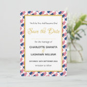 US AMERICA Wedding Christelijk Custom Celebration Save The Date (Staand voorkant)
