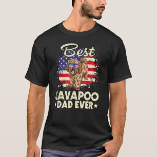 US American Best Cavapoo Dog Dad op Father Day D T-shirt
