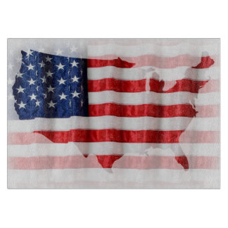 US/American Flag Cutting Board Snijplank