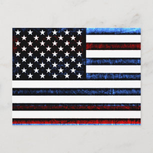 US American Flag Patriotism Post Card Briefkaart
