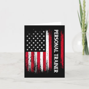 US American Flag Personal Trainer Fitness Instruct Kaart