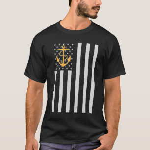 US American Flag US Navy Veterans T Shirt