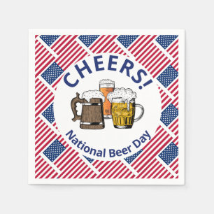 US American National Beer Day Paper Servet