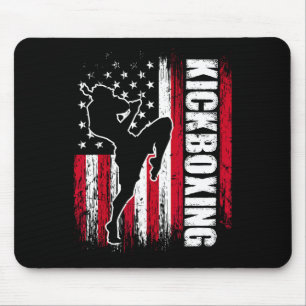 Us Amerikaanse Vlag Kickboksen Vechters Kickbokser Muismat