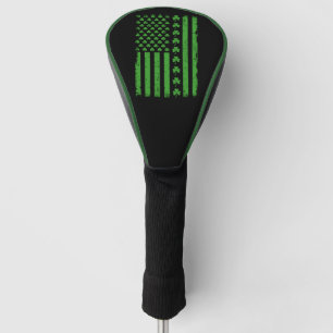 US Amerikaanse Vlag Klavertjes St Patricks dag Golfheadcover